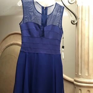 BCBG Miranda Sleeveless Ponte & Silk Dress w/tags